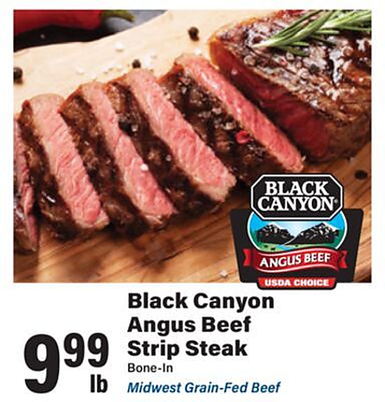 Black Canyon Angus Beef Strip Steak - Big Y weekly ad deal