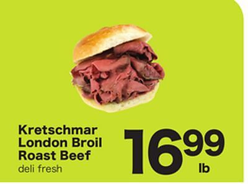 Kretschmar London Broil Roast Beef - Shoppers Food weekly ad deal
