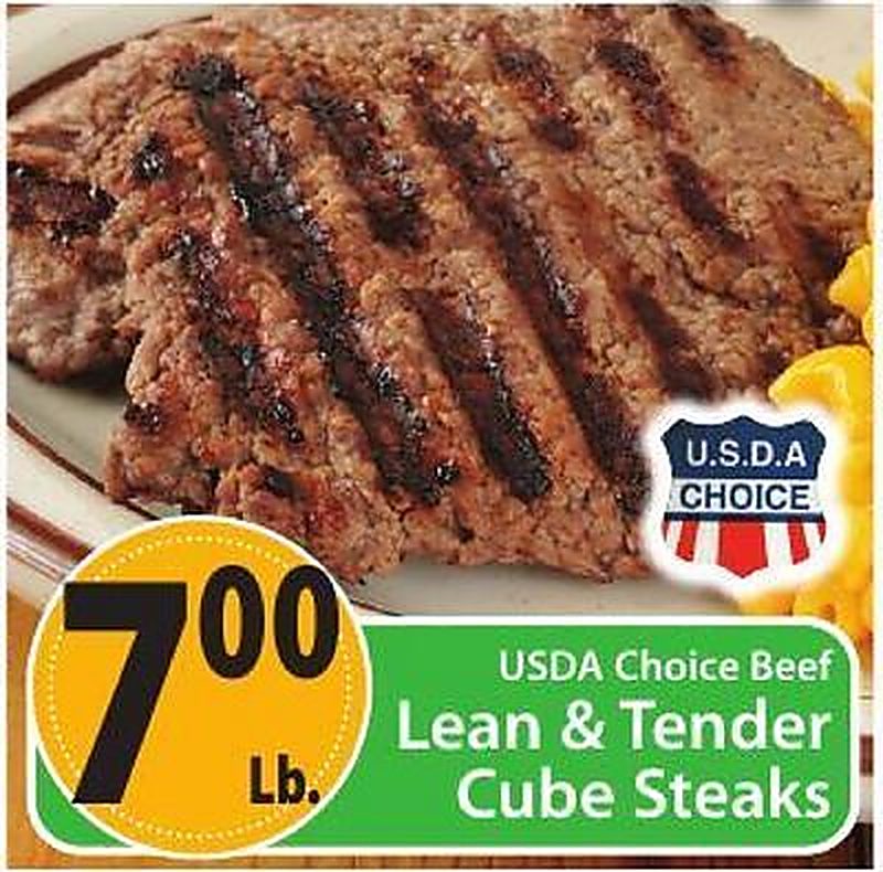 USDA Choice Beef Lean & Tender Cube Steaks - West Side Marketplace weekly ad deal