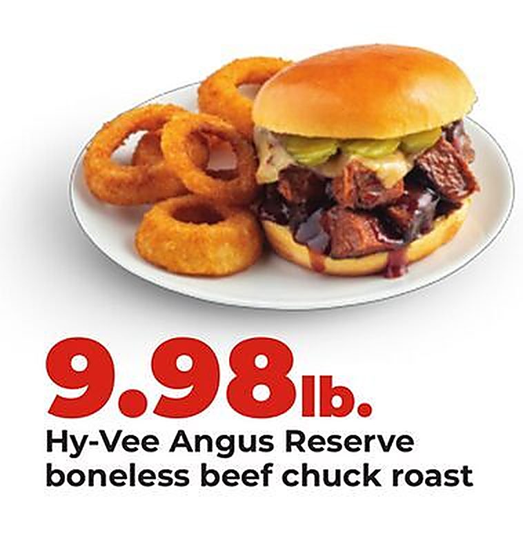 Hy-Vee Angus Reserve boneless beef chuck roast - Hy Vee weekly ad deal
