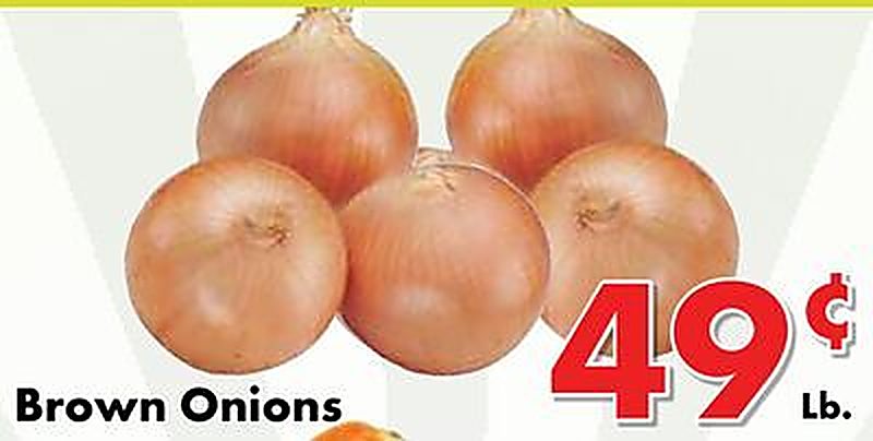 Brown Onions - Valley Marketplace weekly ad deal