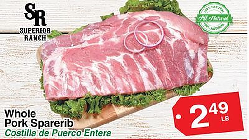 Superior Ranch Whole Pork Sparerib - Superior Grocers weekly ad deal