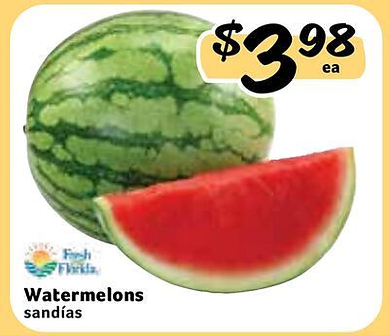 Watermelons / sandías - Fresco Y Mas weekly ad deal