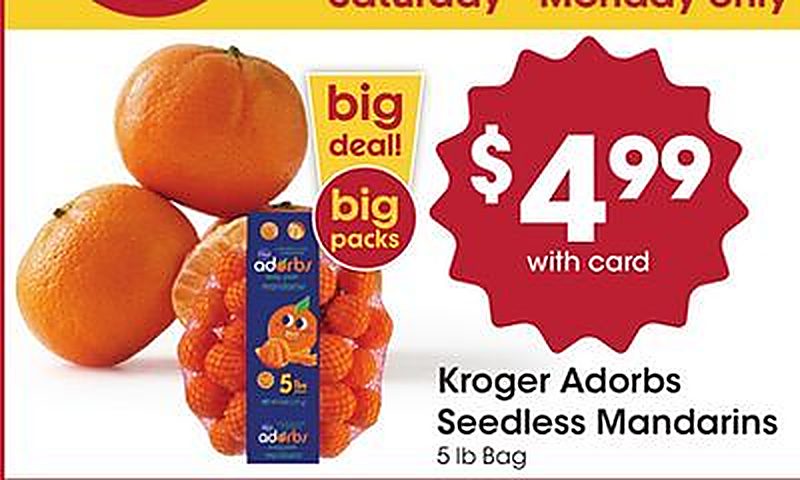 Kroger Adorbs Seedless Mandarins - Pick 'n Save weekly ad deal