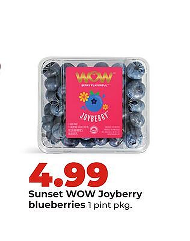 Sunset WOW Joyberry blueberries - Hy Vee weekly ad deal