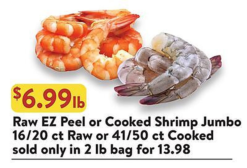Raw EZ Peel or Cooked Shrimp Jumbo - Fresh Thyme Market weekly ad deal