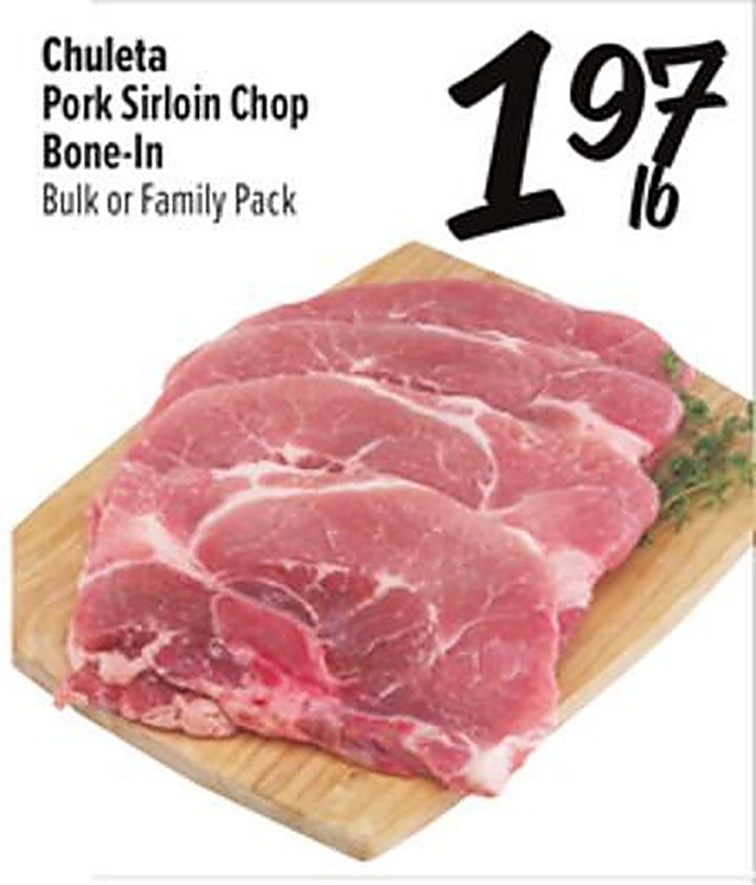 Chuleta Pork Sirloin Chop Bone-In - Fiesta Mart weekly ad deal