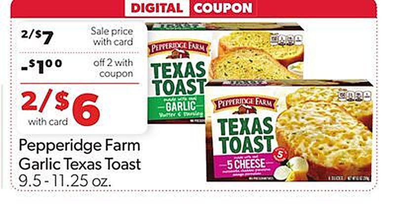 Pepperidge Farm Garlic Texas Toast - VG’s Grocery weekly ad deal