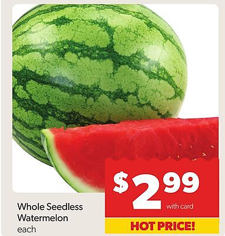 Whole Seedless Watermelon - VG’s Grocery weekly ad deal
