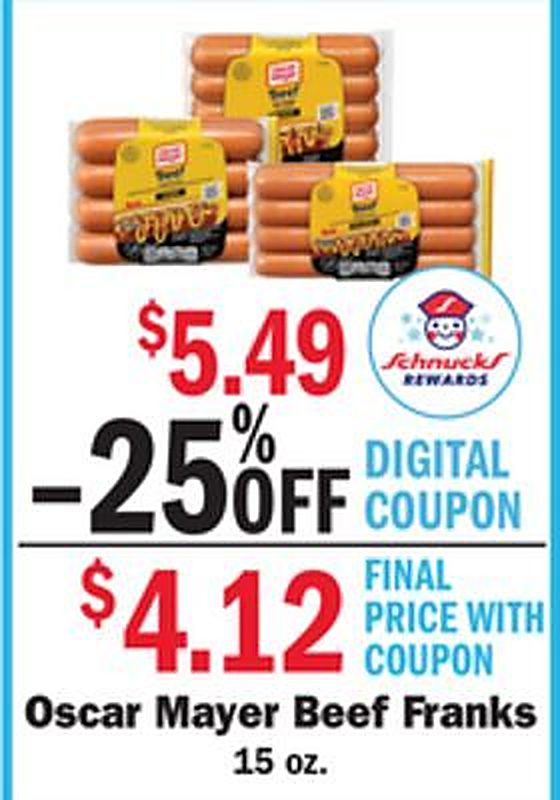 Oscar Mayer Beef Franks - Schnucks weekly ad deal