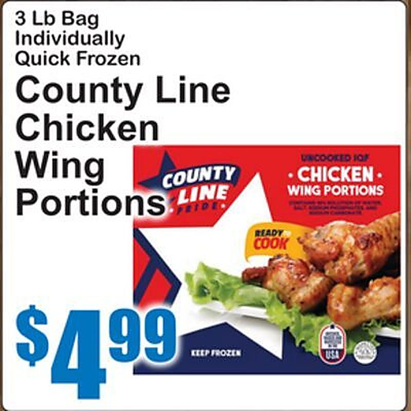 County Line Chicken Wing Portions - Superfresh weekly ad deal