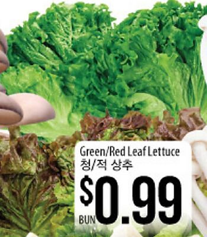 Green/Red Leaf Lettuce - H Mart weekly ad deal