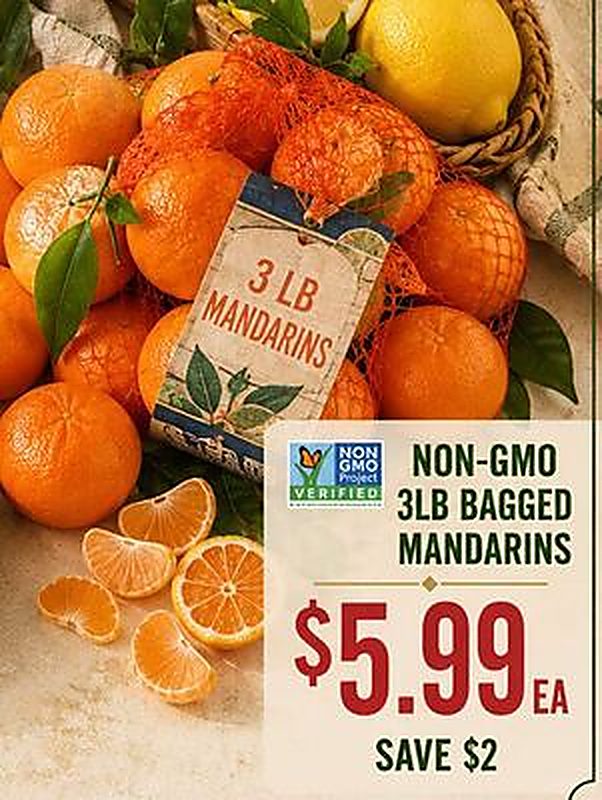 NON-GMO 3LB BAGGED MANDARINS - Earth Fare weekly ad deal