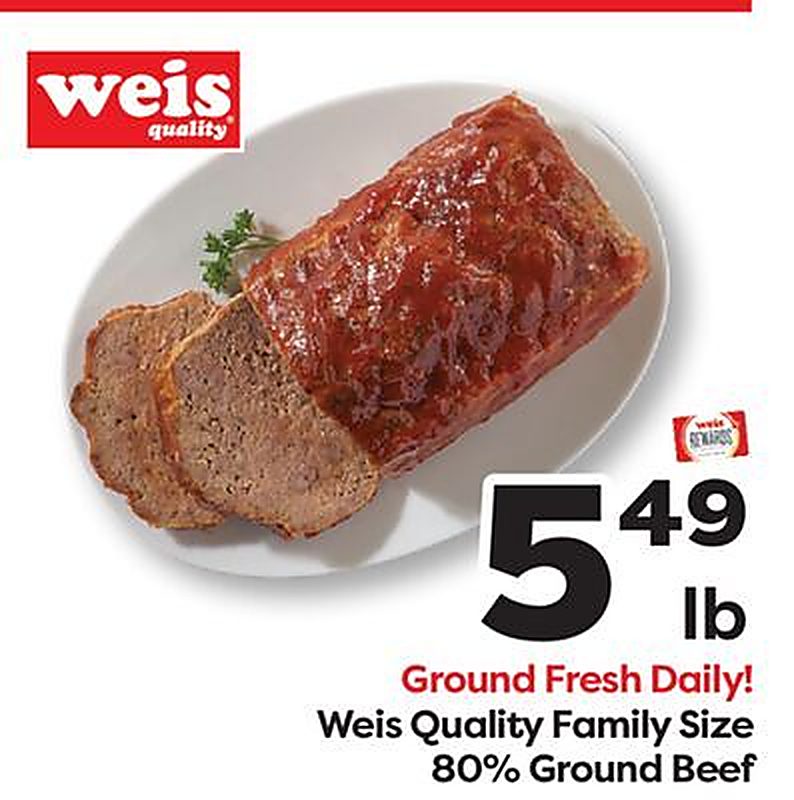 Weis Quality Family Size 80% Ground Beef - Weis Markets weekly ad deal