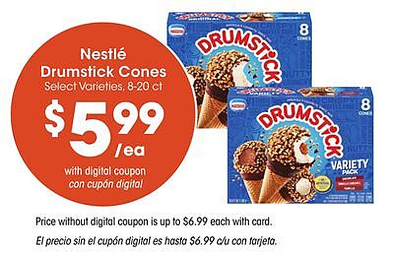 Nestlé Drumstick Cones - Fry's Food Stores weekly ad deal