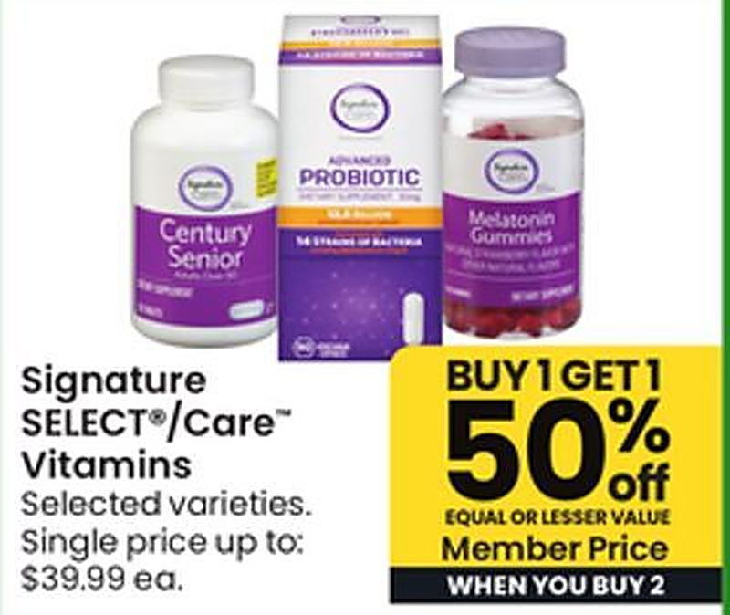 Signature SELECT®/Care™ Vitamins