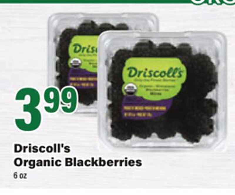 Driscoll's Organic Blackberries - Big Y weekly ad deal