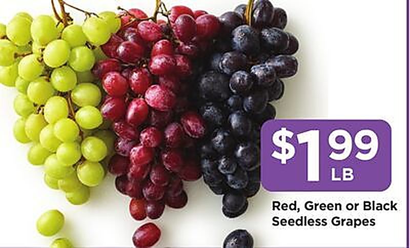 Red, Green or Black Seedless Grapes - Food 4 Less weekly ad deal