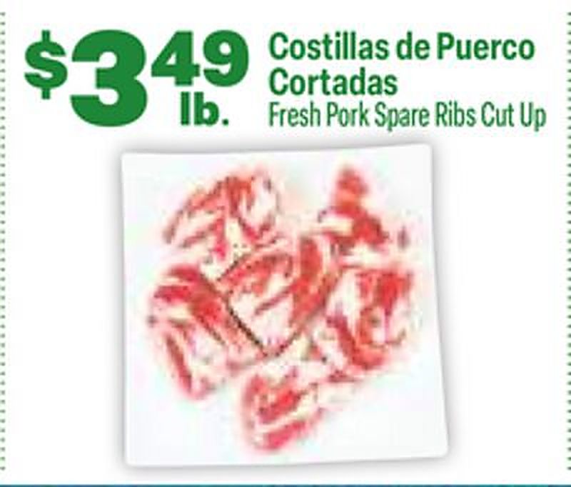 Fresh Pork Spare Ribs Cut Up - El Rio Grande weekly ad deal