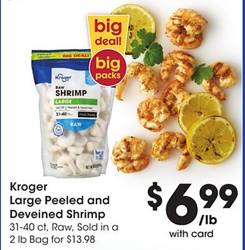 Kroger Large Peeled and Deveined Shrimp - JayC Food Stores weekly ad deal