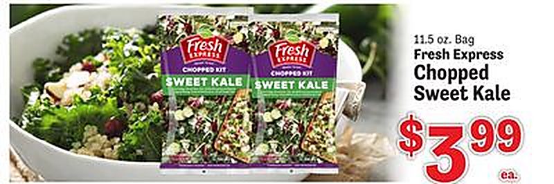Fresh Express Chopped Sweet Kale - Food Depot weekly ad deal