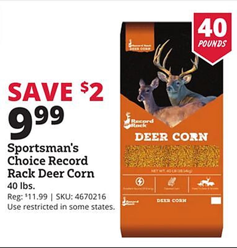 Sportsman's Choice Record Rack Deer Corn - Rural King weekly ad deal
