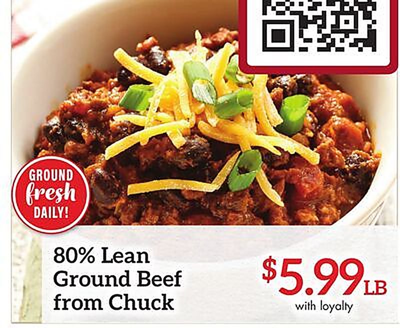 80% Lean Ground Beef from Chuck - Remke Markets weekly ad deal