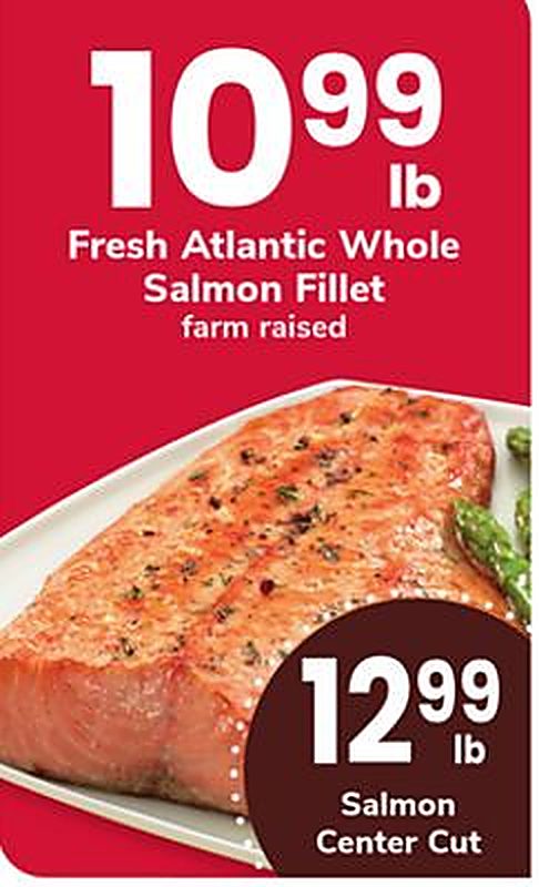 Fresh Atlantic Whole Salmon Fillet - Acme Markets weekly ad deal