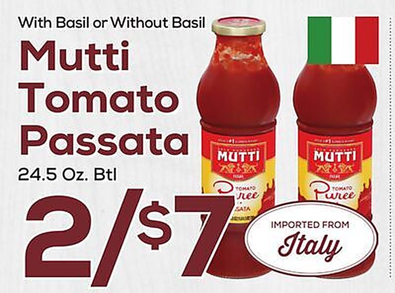 Mutti Tomato Passata - DeCicco & Sons weekly ad deal