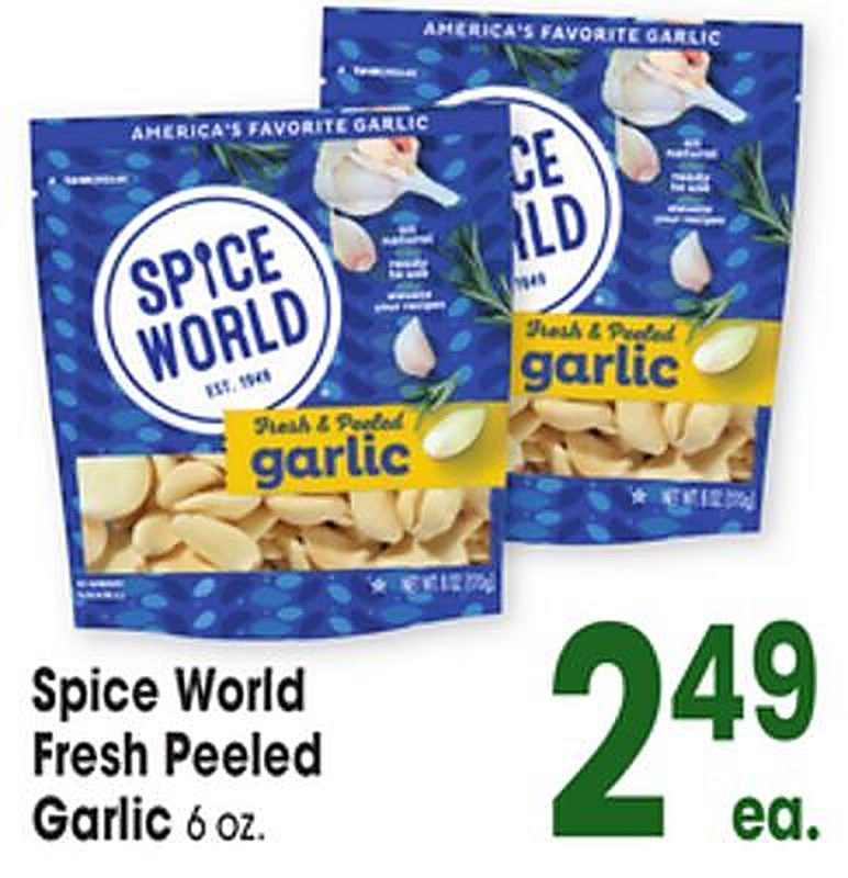 Spice World Fresh Peeled Garlic - Jewel Osco weekly ad deal