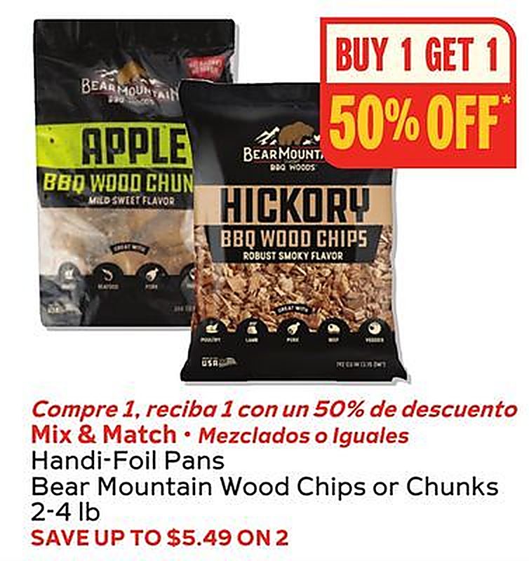 Handi-Foil Pans Bear Mountain Wood Chips or Chunks