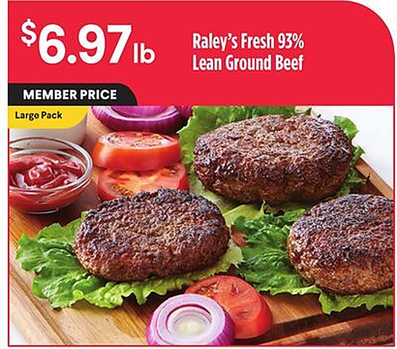 Raley's Fresh 93% Lean Ground Beef - Raleys weekly ad deal