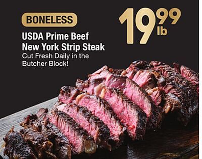 USDA Prime Beef New York Strip Steak - Randalls weekly ad deal