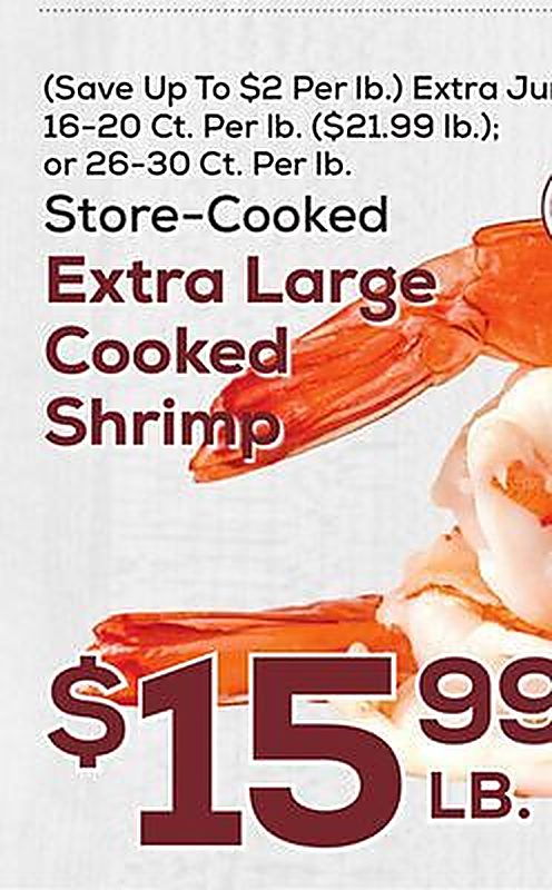 Extra Large Cooked Shrimp - DeCicco & Sons weekly ad deal