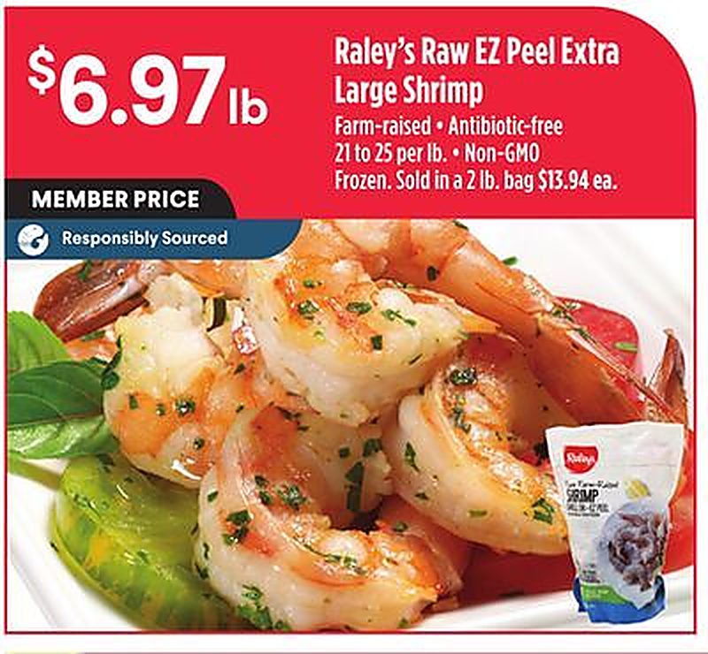 Raley's Raw EZ Peel Extra Large Shrimp - Raleys weekly ad deal