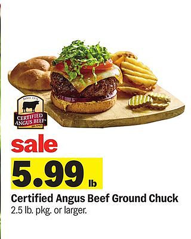 Certified Angus Beef Ground Chuck - Meijer weekly ad deal