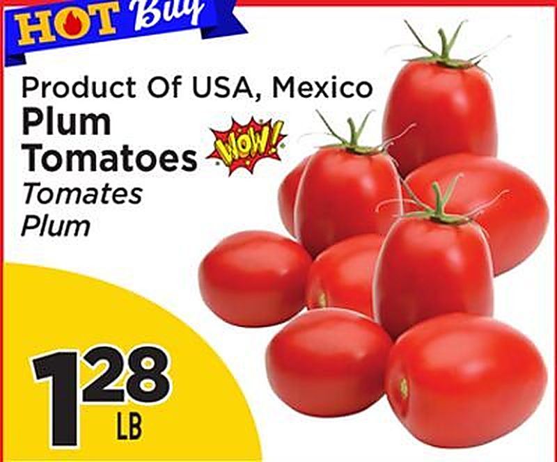 Product Of USA, Mexico Plum Tomatoes - Presidente Supermarketss weekly ad deal