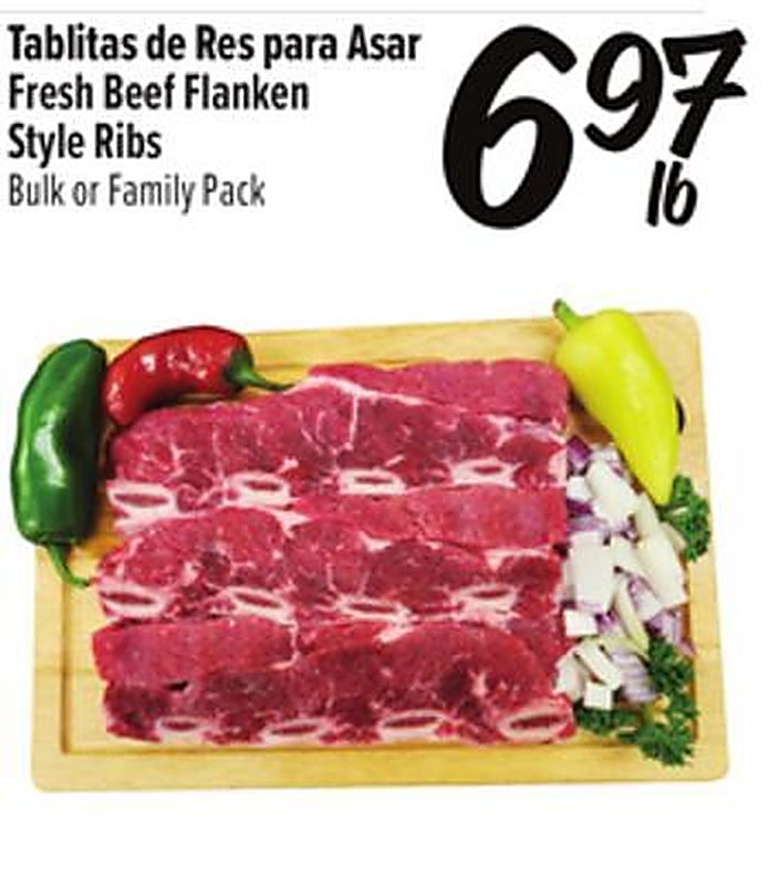 Tabelitas de Res para Asar / Fresh Beef Flanken Style Ribs - Fiesta Mart weekly ad deal
