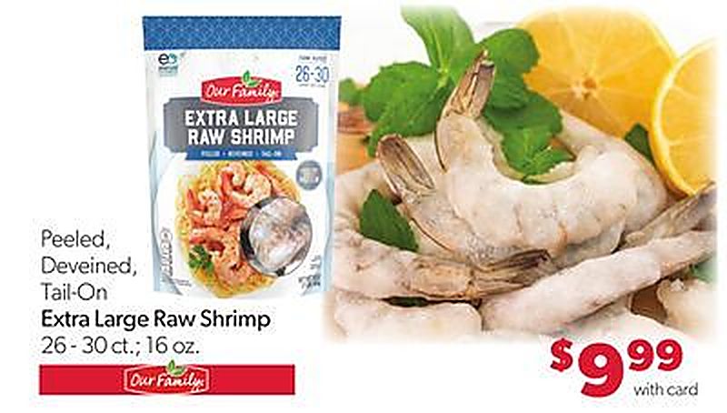 Peeled, Deveined, Tail-On Extra Large Raw Shrimp - VG’s Grocery weekly ad deal