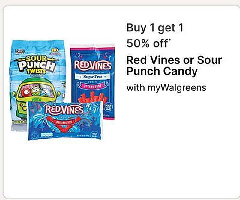Red Vines or Sour Punch Candy