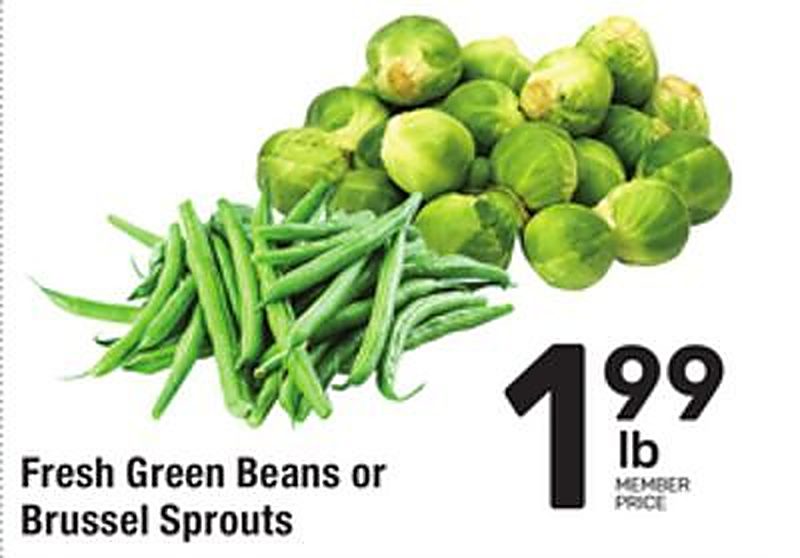 Fresh Green Beans or Brussel Sprouts - Tom Thumb weekly ad deal
