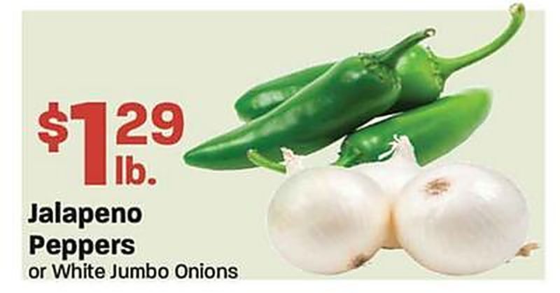 Jalapeno Peppers or White Jumbo Onions - Maceys weekly ad deal