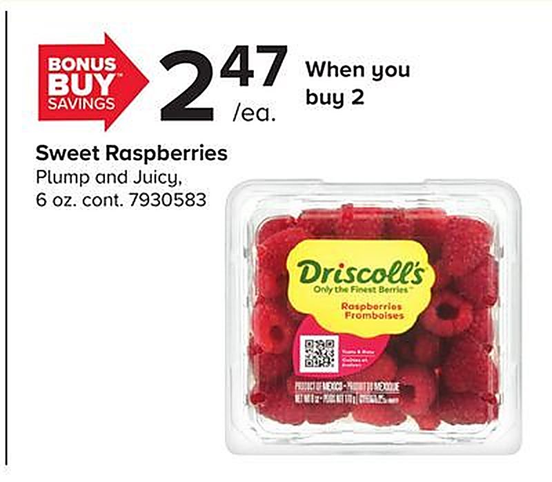 Sweet Raspberries - Giant Food Stores weekly ad deal