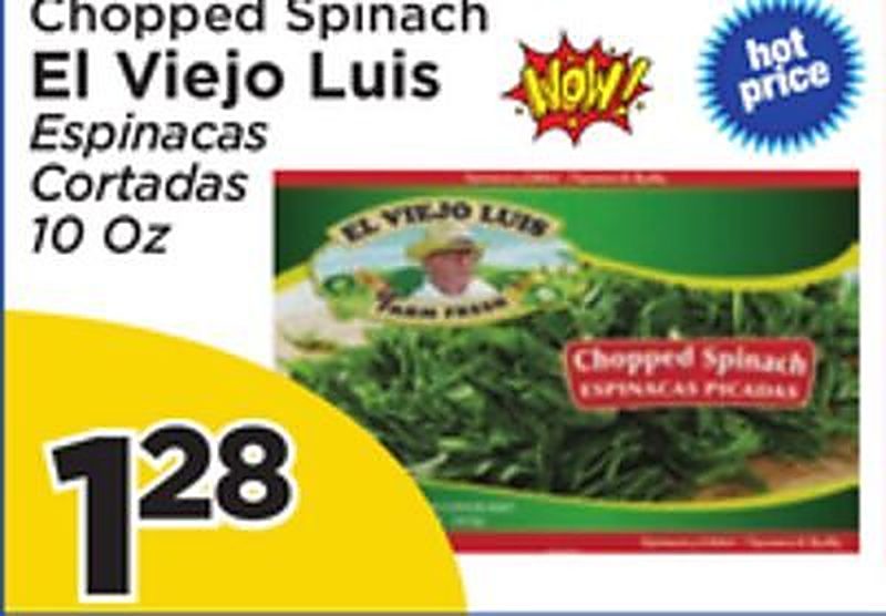 El Viejo Luis Chopped Spinach - Presidente Supermarketss weekly ad deal