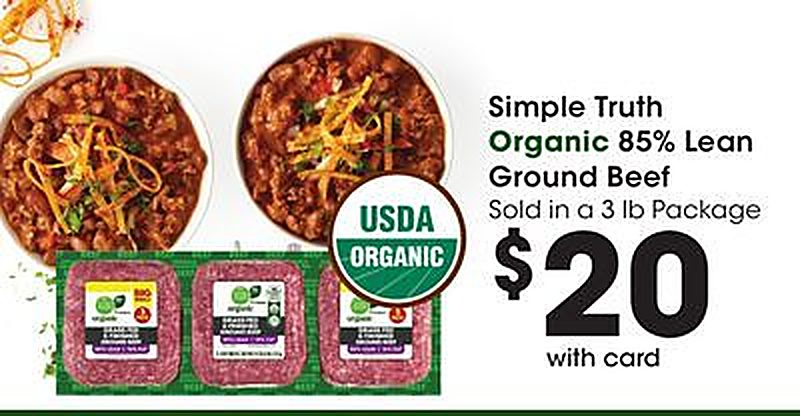 Simple Truth Organic 85% Lean Ground Beef - Pick 'n Save weekly ad deal