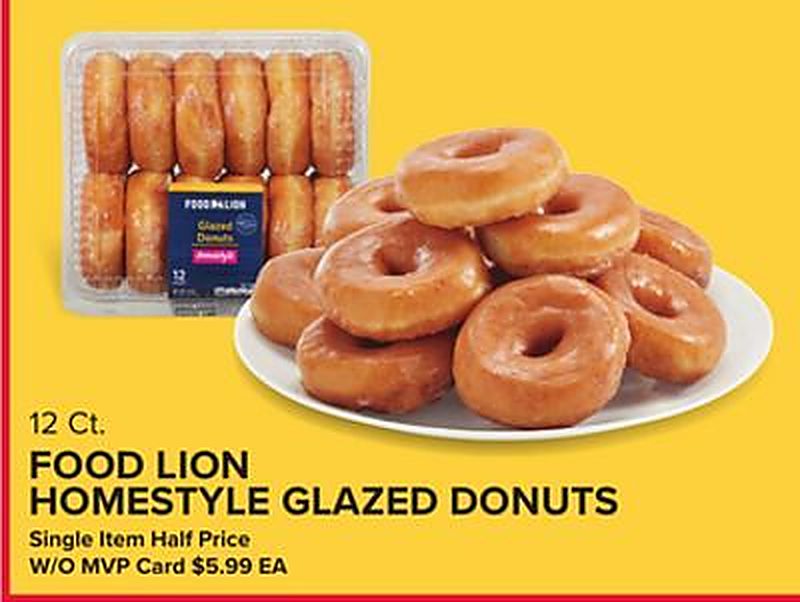 FOOD LION HOMESTYLE GLAZED DONUTS