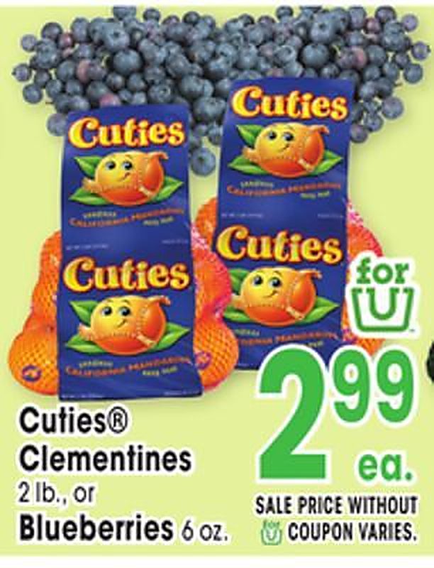 Cuties® Clementines 2 lb. or Blueberries 6 oz. - Jewel Osco weekly ad deal
