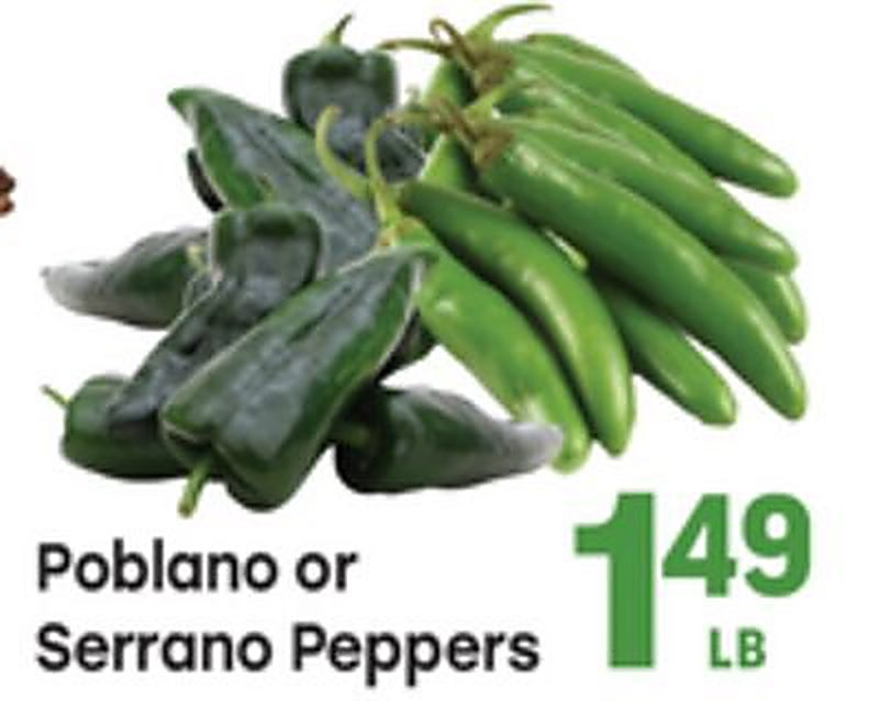 Poblano or Serrano Peppers - Tony's Fresh Market weekly ad deal