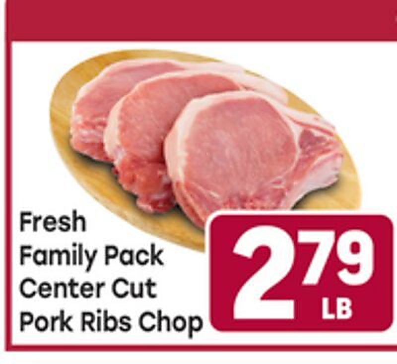 Fresh Family Pack Center Cut Pork Ribs Chop - Tony's Fresh Market weekly ad deal