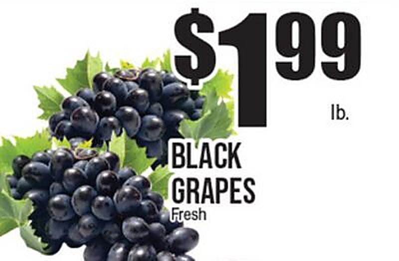BLACK GRAPES - Extra Supermarket weekly ad deal